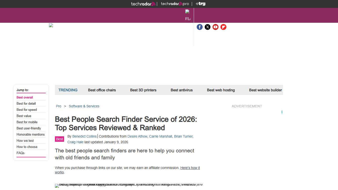 Best people search finder service of 2026: reviewed, ranked and rated TechRadar